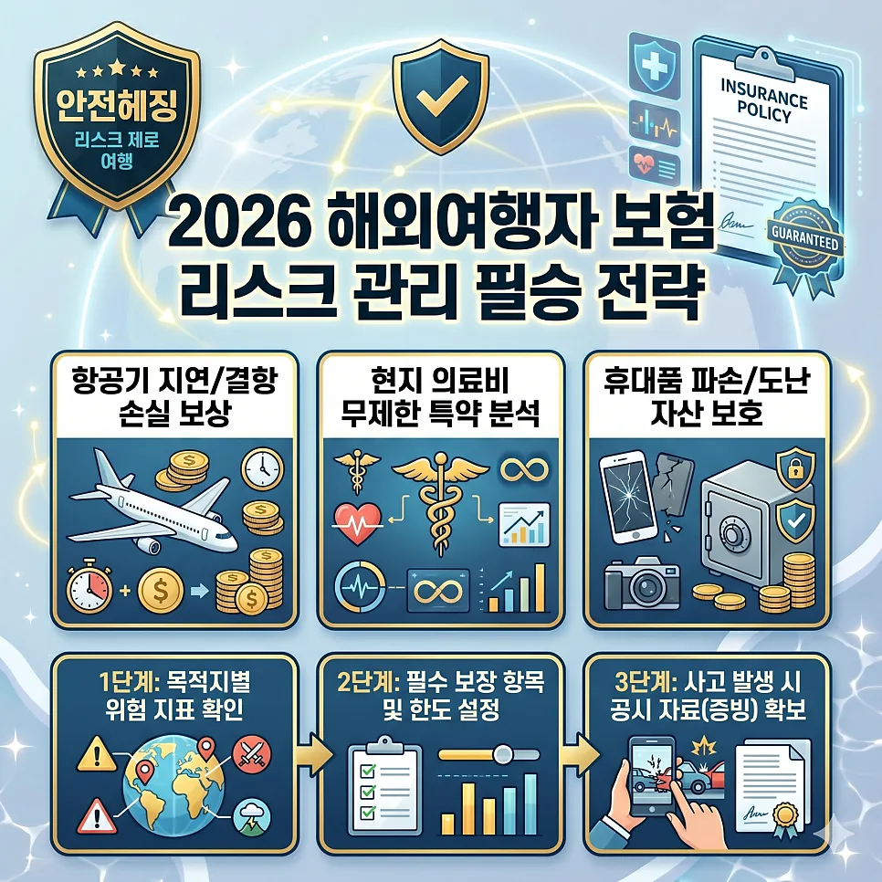 2026년 해외여행자 보험, 필수 보장 4가지와 가입 전략 완벽 분석