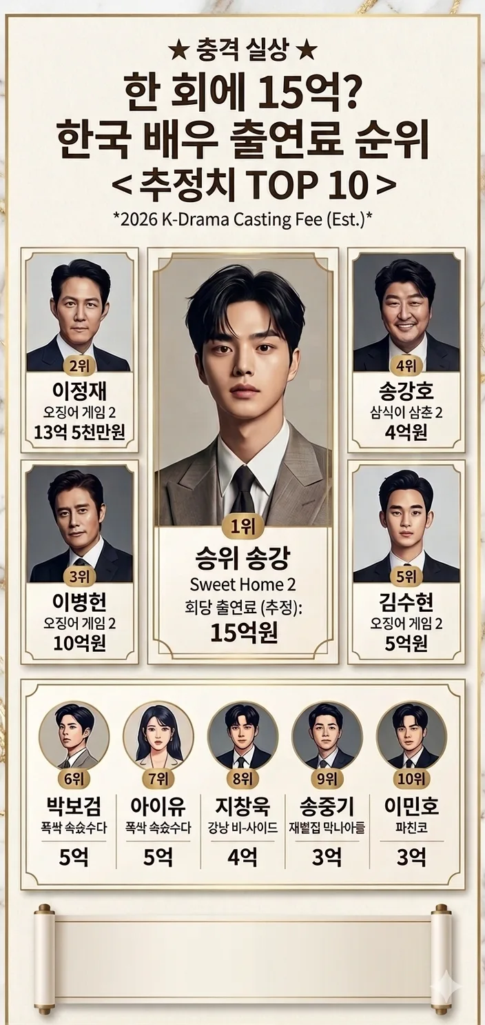 K-배우 출연료 15억? 2026년 현실과 거품 분석