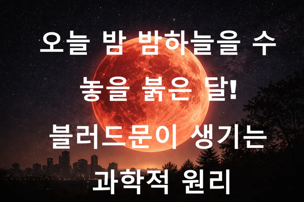 2026년 블러드문 개기월식: 시간, 원리, 스마트폰 촬영 완벽 가이드