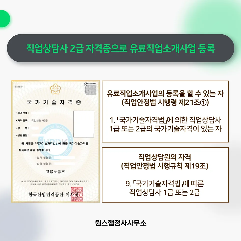 직업상담사 2급 취득 후 유료직업소개사업 등록 완벽 가이드 2026 — 비즈니스·경제 — onceej