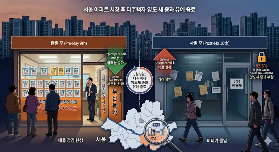 서울 아파트 매물 실종? 2026년 양도세 폭탄과 시장 전망