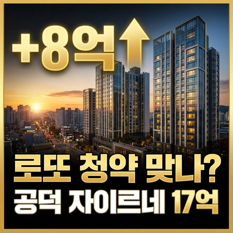 공덕 자이르네 17억 분양가, 2026년 시세 차익 8억 가능할까?
