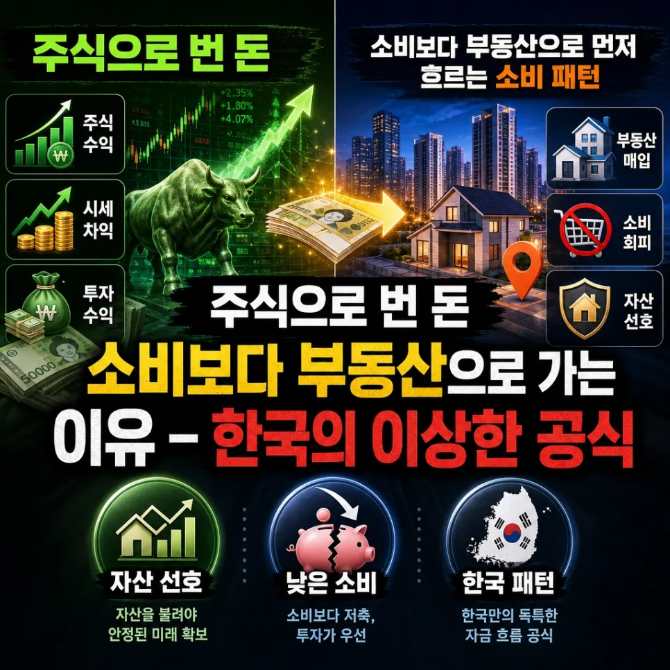 주식 수익, 왜 소비 대신 부동산으로 향할까? 2026년 전망