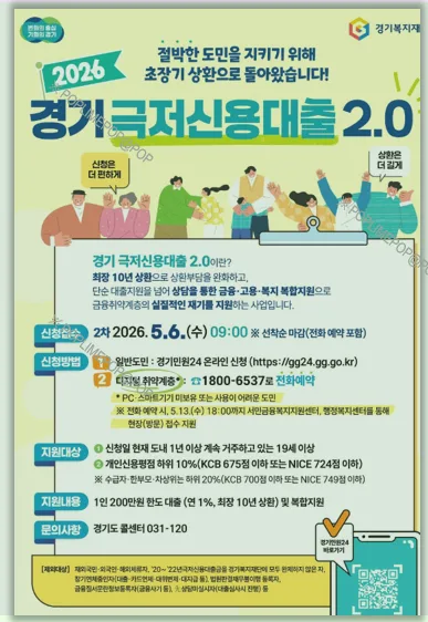 경기 극저신용대출 2.0 2차, 2026년 신청 조건 및 방법 완벽 분석 2