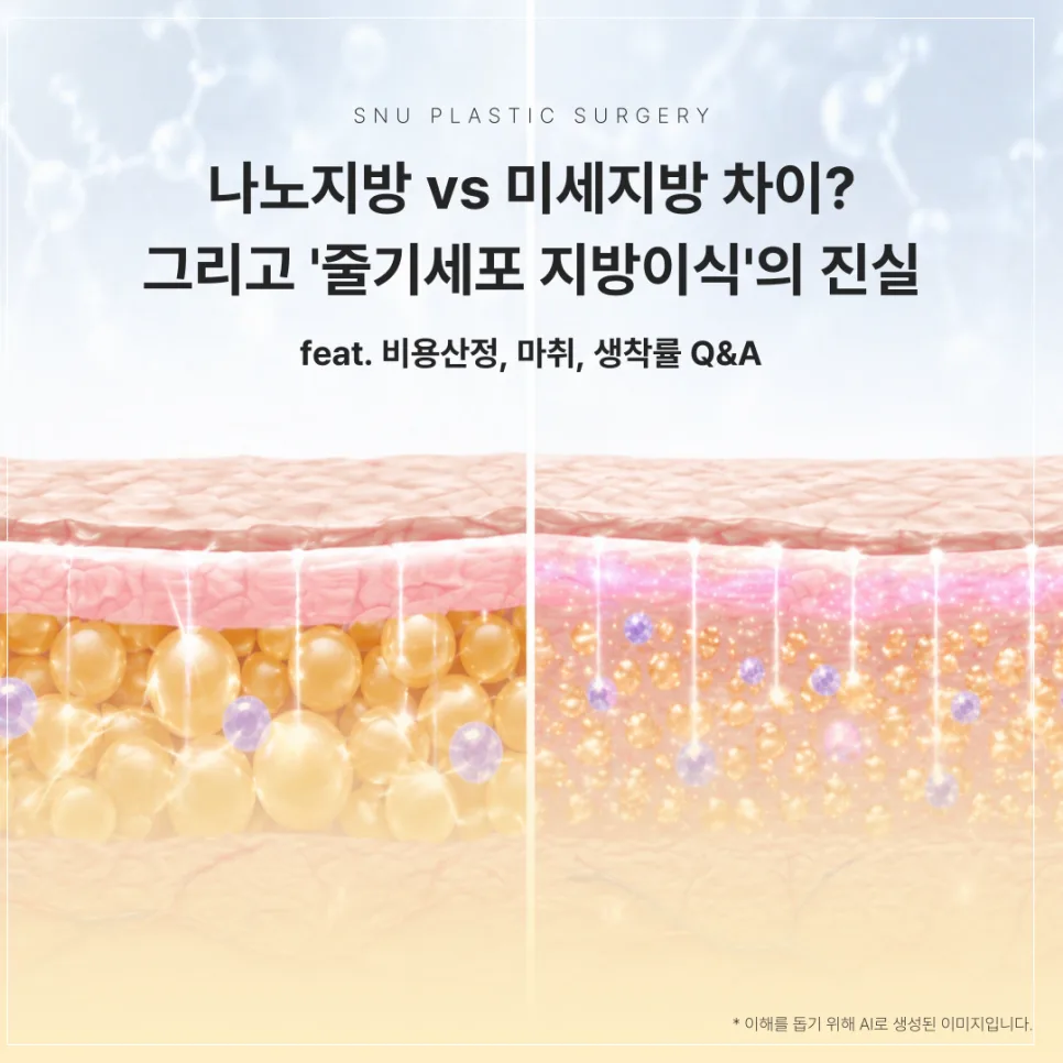 나노지방 vs 미세지방 2026년 최신 비교: 지방이식 효과 극대화 전략 3