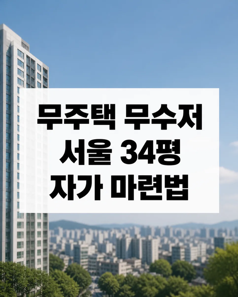 무주택 무수저 서울 34평 내 집 마련 전략 2026