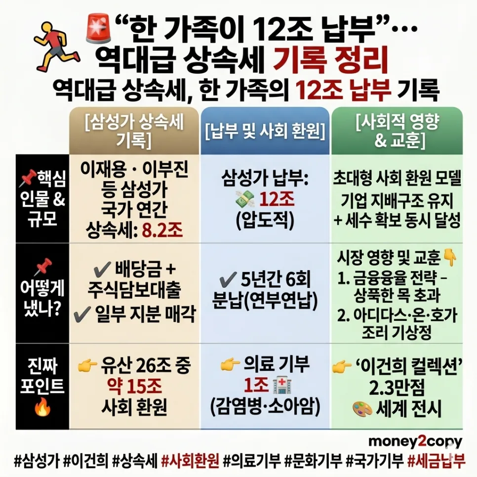 삼성 상속세 12조, 2026년까지 완납한 비결은? (경제 파장 분석) 2