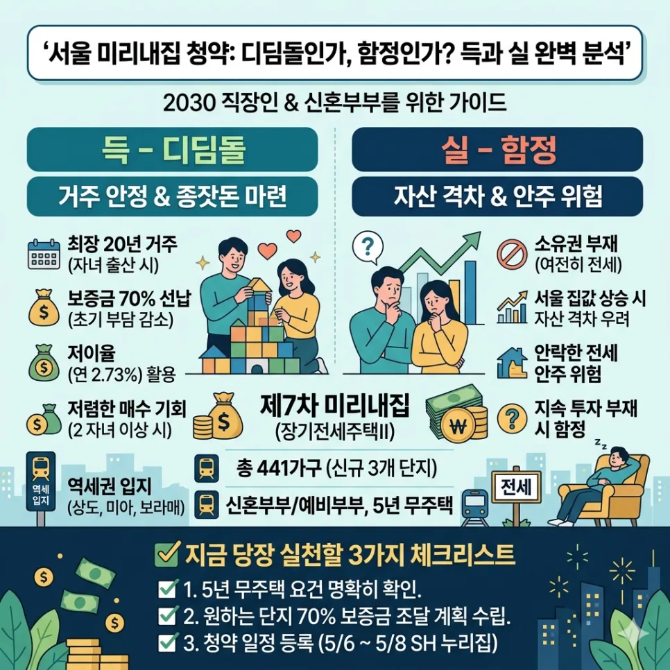2026년 신혼부부 '미리내집' 활용법: 보증금 70%로 종잣돈 모으기 3