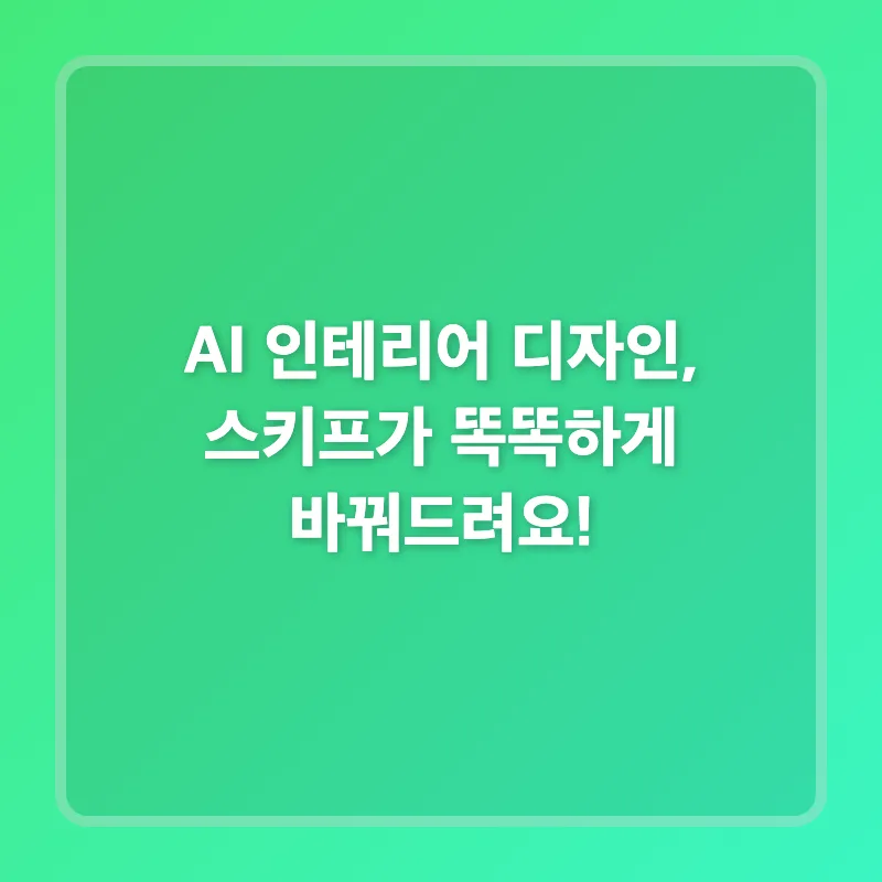 AI 인테리어 디자인, 스키프로 2026년 혁신 경험하기