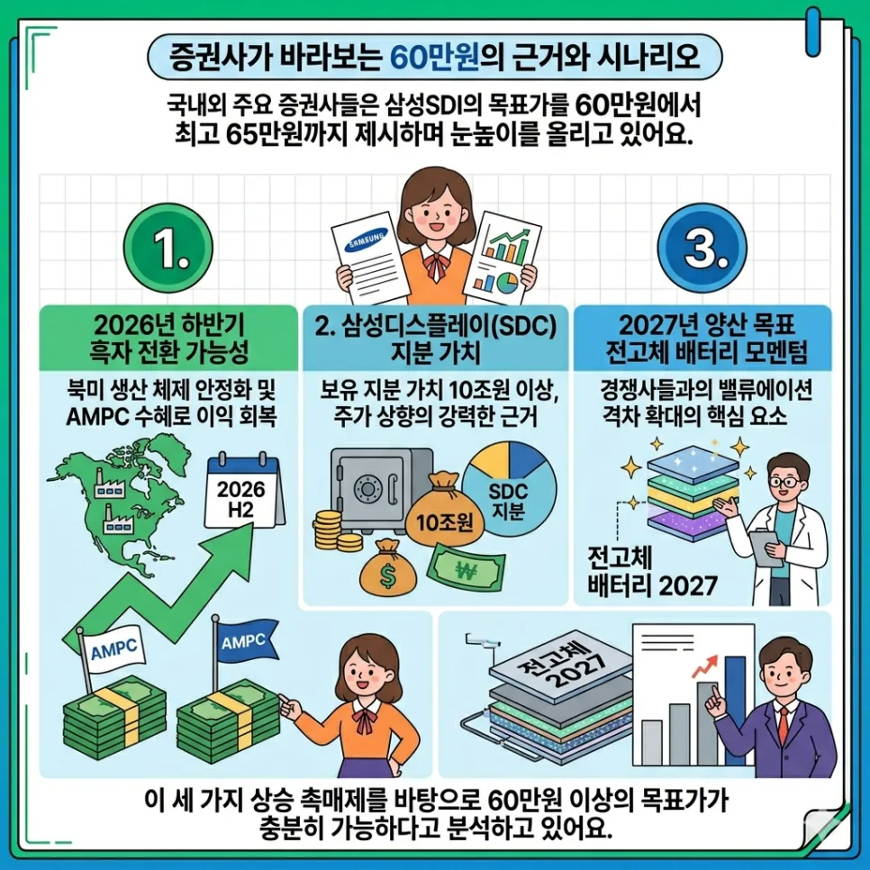 삼성SDI 목표가 60만원 돌파 가능성 2026년 전망 분석 2