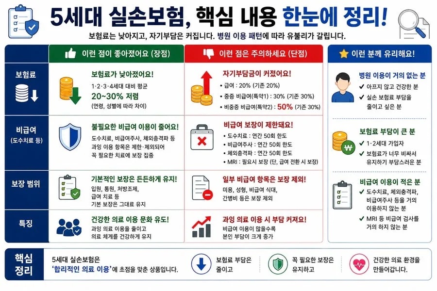 5세대 실손보험, 2026년 달라진 보장과 장단점 완벽 분석