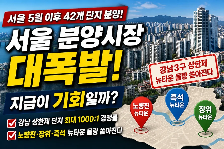 2026년 서울 분양 시장 전망: 강남 로또 청약부터 뉴타운 전략까지