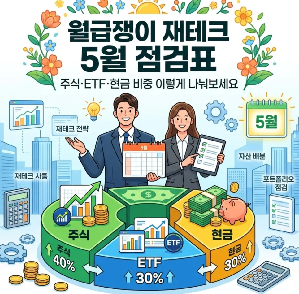 월급쟁이 재테크 2026년 5월, 주식·ETF·현금 비중 전략