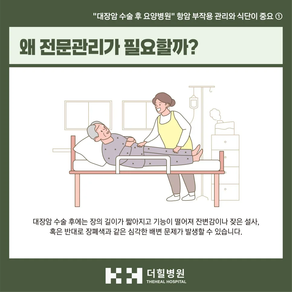 대장암 수술 후 요양병원 선택 가이드 2026: 식단·부작용 관리 2
