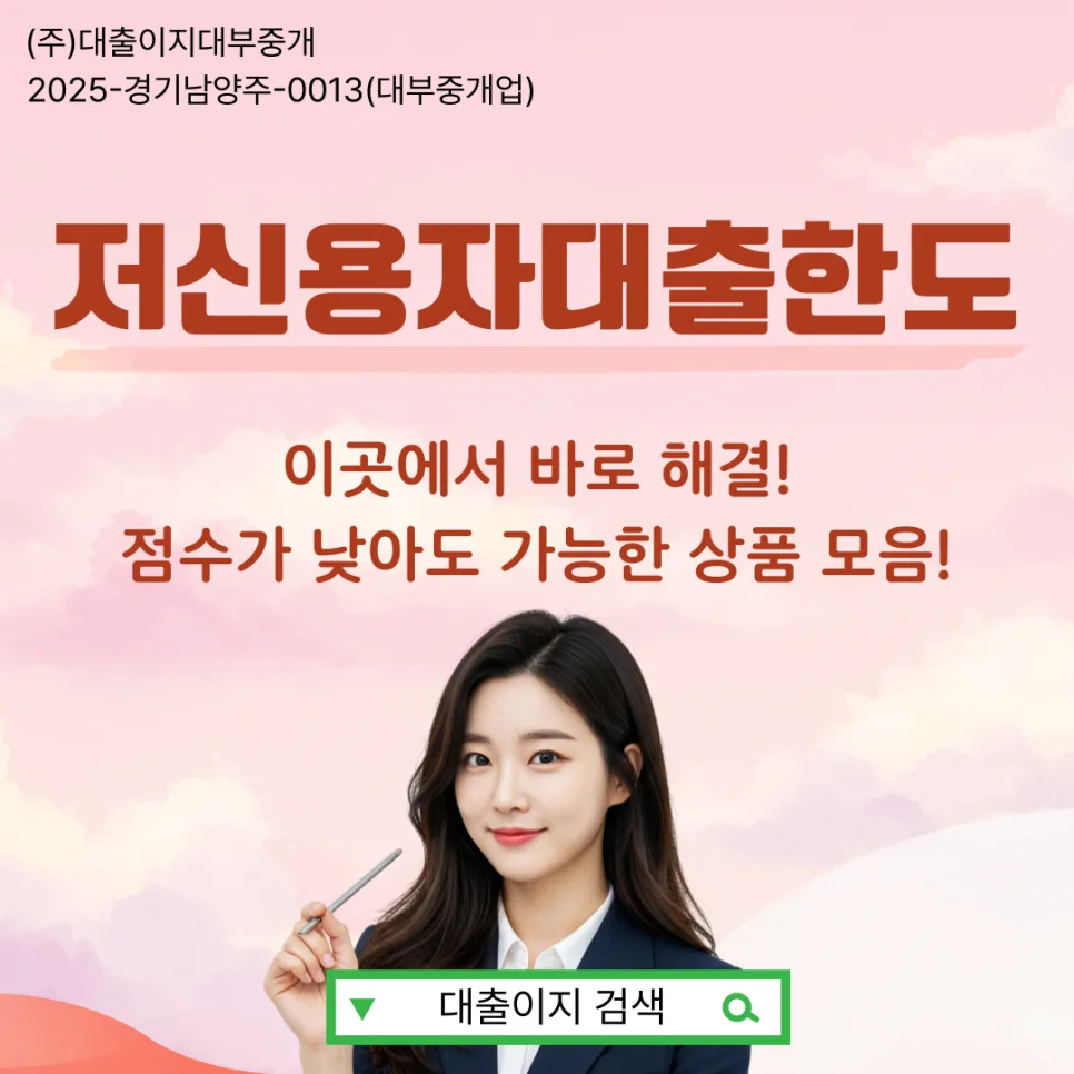 저신용자 대출 한도, 신용점수보다 중요한 3가지 2026