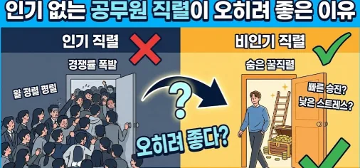 인기 없는 공무원 직렬 2026: 숨은 꿀보직 찾는 법