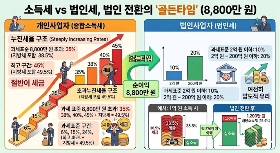온라인 쇼핑몰 법인 전환 시점 2026: 매출 vs 순이익 기준 총정리 2