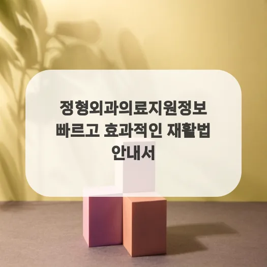 정형외과 재활법 2026: 효과적인 정보 접근 및 활용 가이드 — 건강·의학 — qkrrnekdld