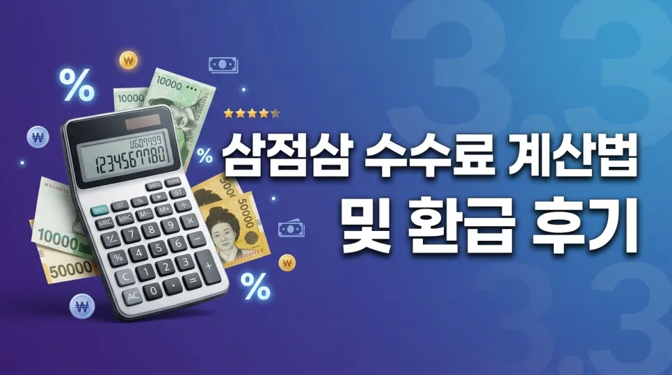 삼쩜삼 수수료 2026년 최신 계산법 및 세무대리인 해임 방법