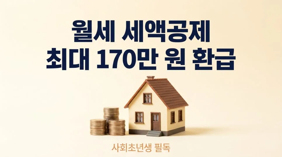 2026년 월세 세액공제 170만원 받는 법: 사회초년생 필독 가이드