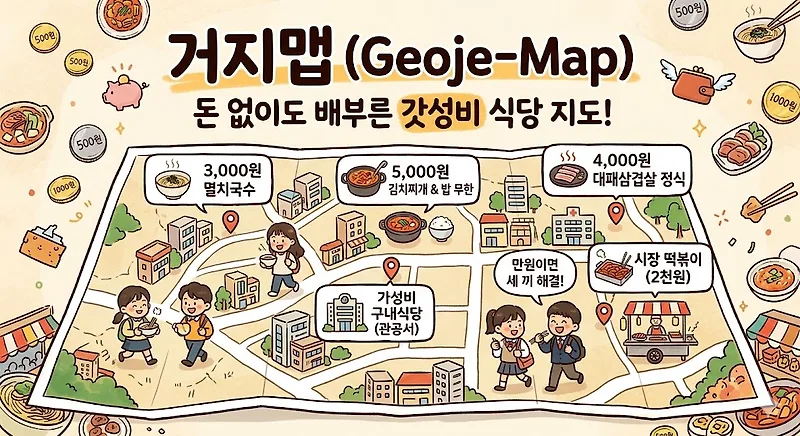 2024년 거지맵 활용법: 갓성비 맛집 찾는 3단계 — K-푸드·맛집 — by 윰키킥