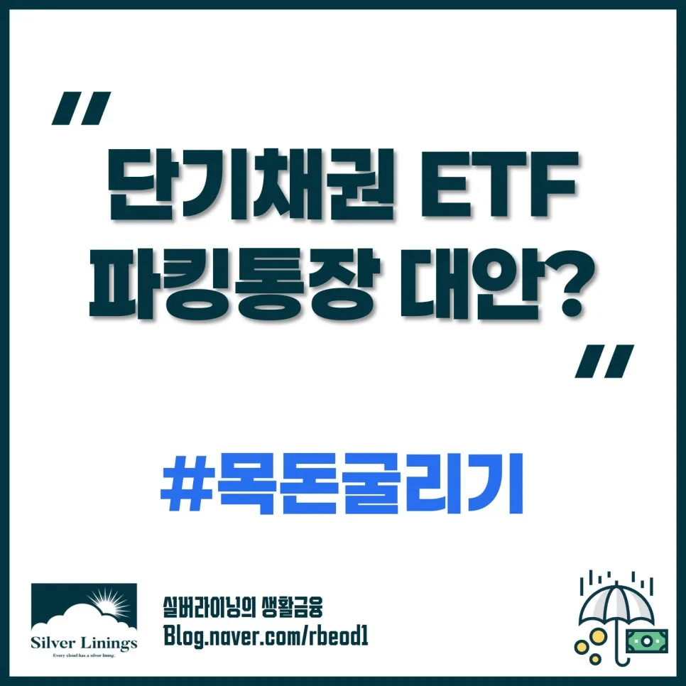 2026년 목돈 굴리기, 파킹통장 대신 단기채권 ETF 활용법 2