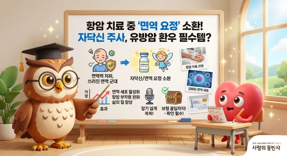 유방암 항암 면역력 강화제 자닥신 2026: 효과, 보험 청구, 주의사항 총정리 3