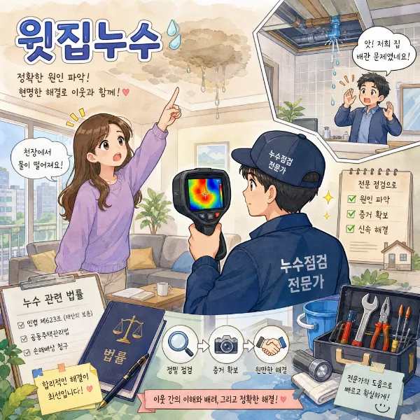 아파트 천장 누수 책임 2026: 윗집 잘못 아닐 수도?