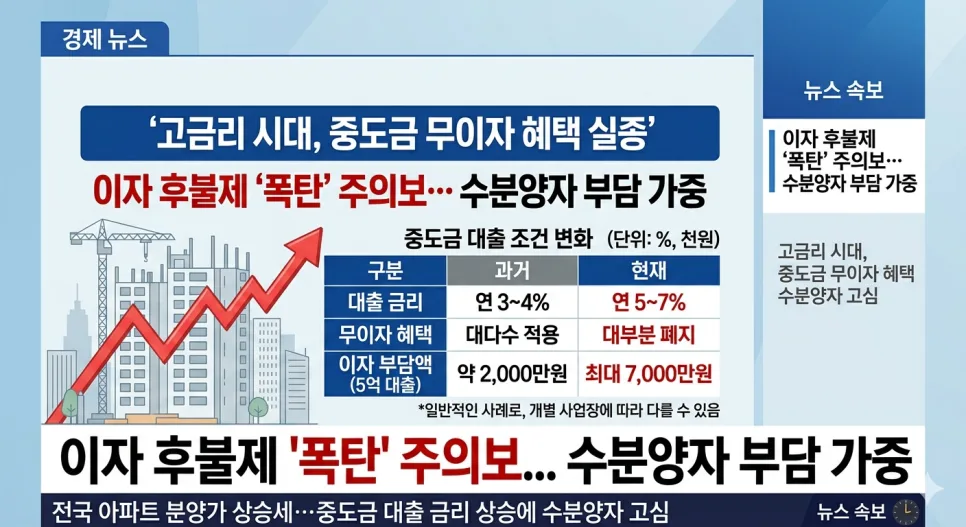 아파트 중도금 이자 후불제 vs 선납할인 2026년 최종 비교 2