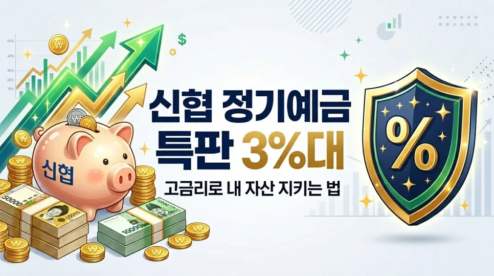 신협 정기예금 특판 2026: 3%대 고금리 상품 가입 조건 총정리