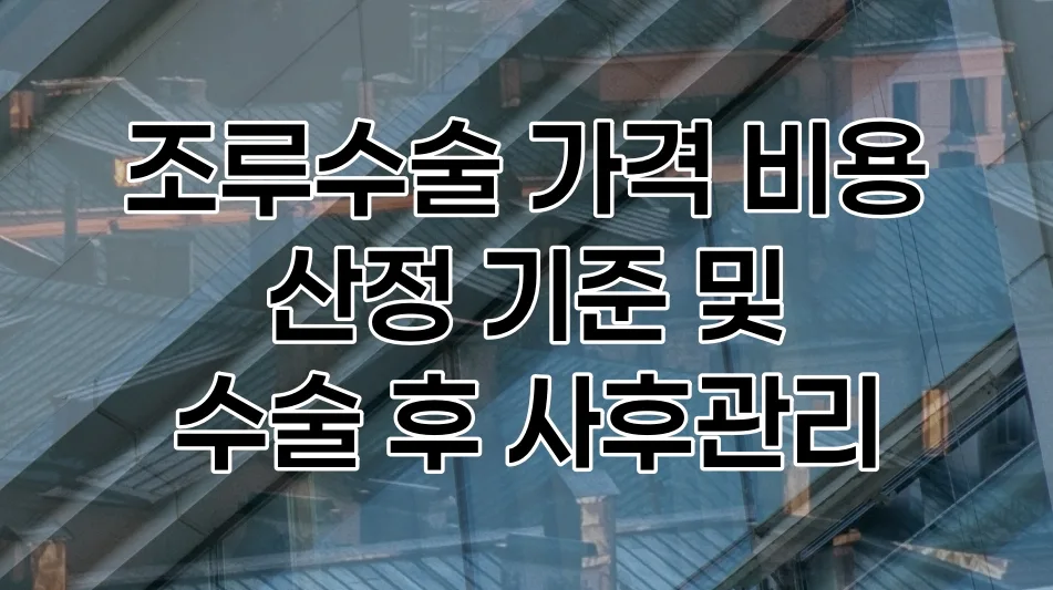 2026년 조루수술 비용, 어떤 요인이 가격을 결정할까? 3