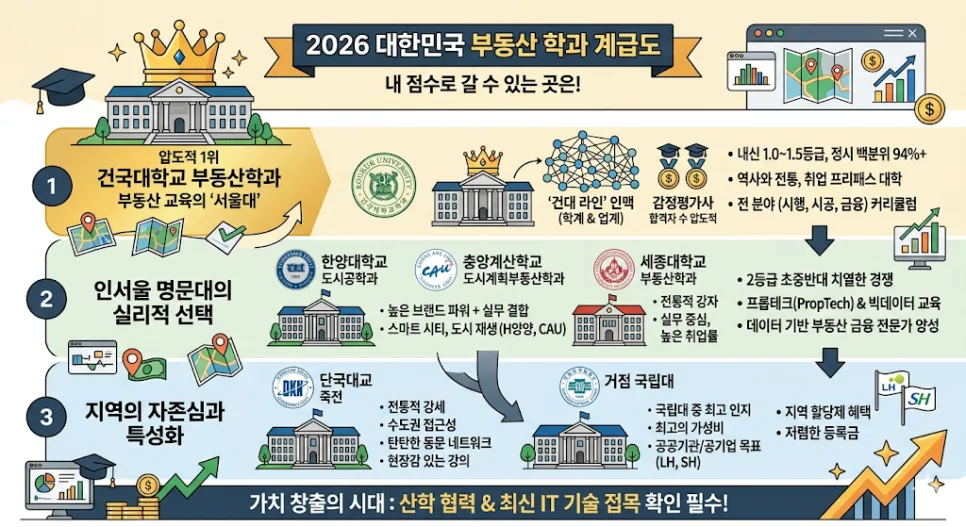 2026년 부동산학과 순위와 취업 전망: 건대부터 한양대까지