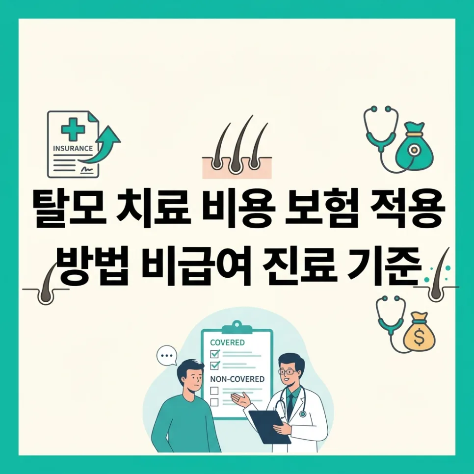 탈모 치료 보험 적용 2026년 기준: 급여/비급여 총정리