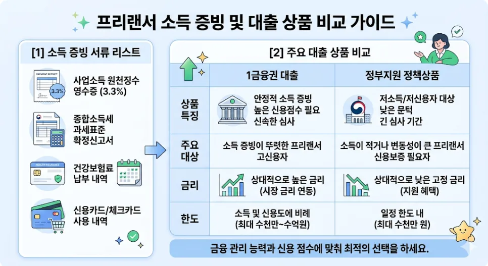 프리랜서대출 2026년 승인율 높이는 법: 소득 증빙부터 실전 팁 3
