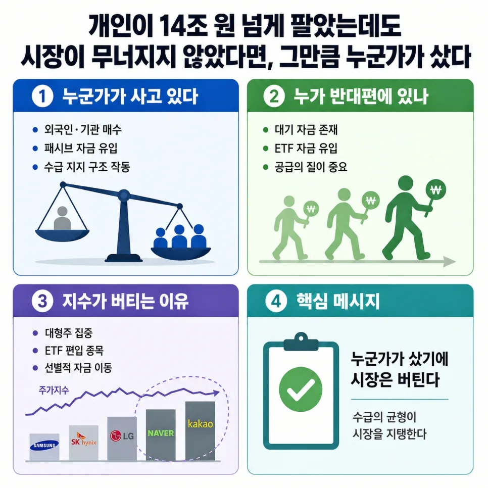 개인 14조 매도에도 시장이 안 무너진 이유 2026년 분석 3