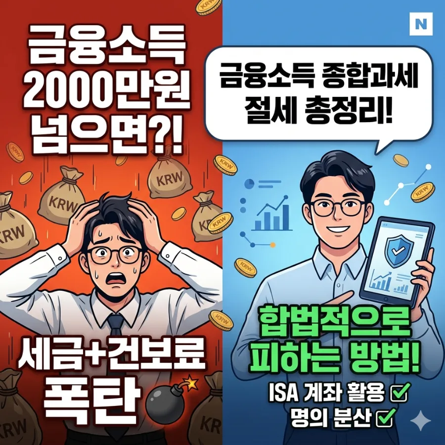 금융소득 2,000만원 초과 시 세금·건보료 폭탄 피하는 법 2026