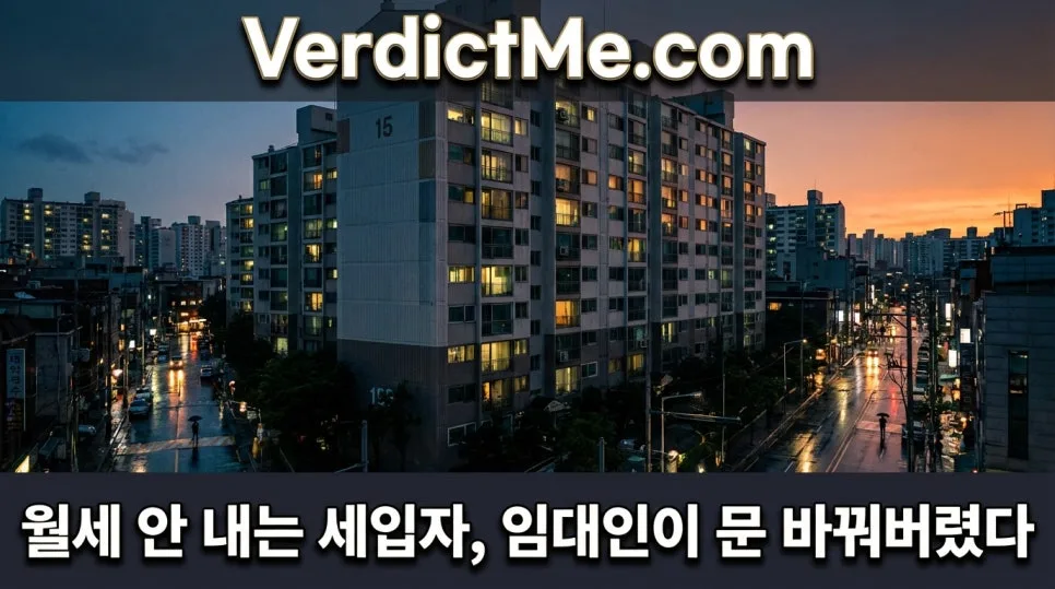 월세 미납 세입자, 임대인 문 교체는 불법? 2026년 판례 분석