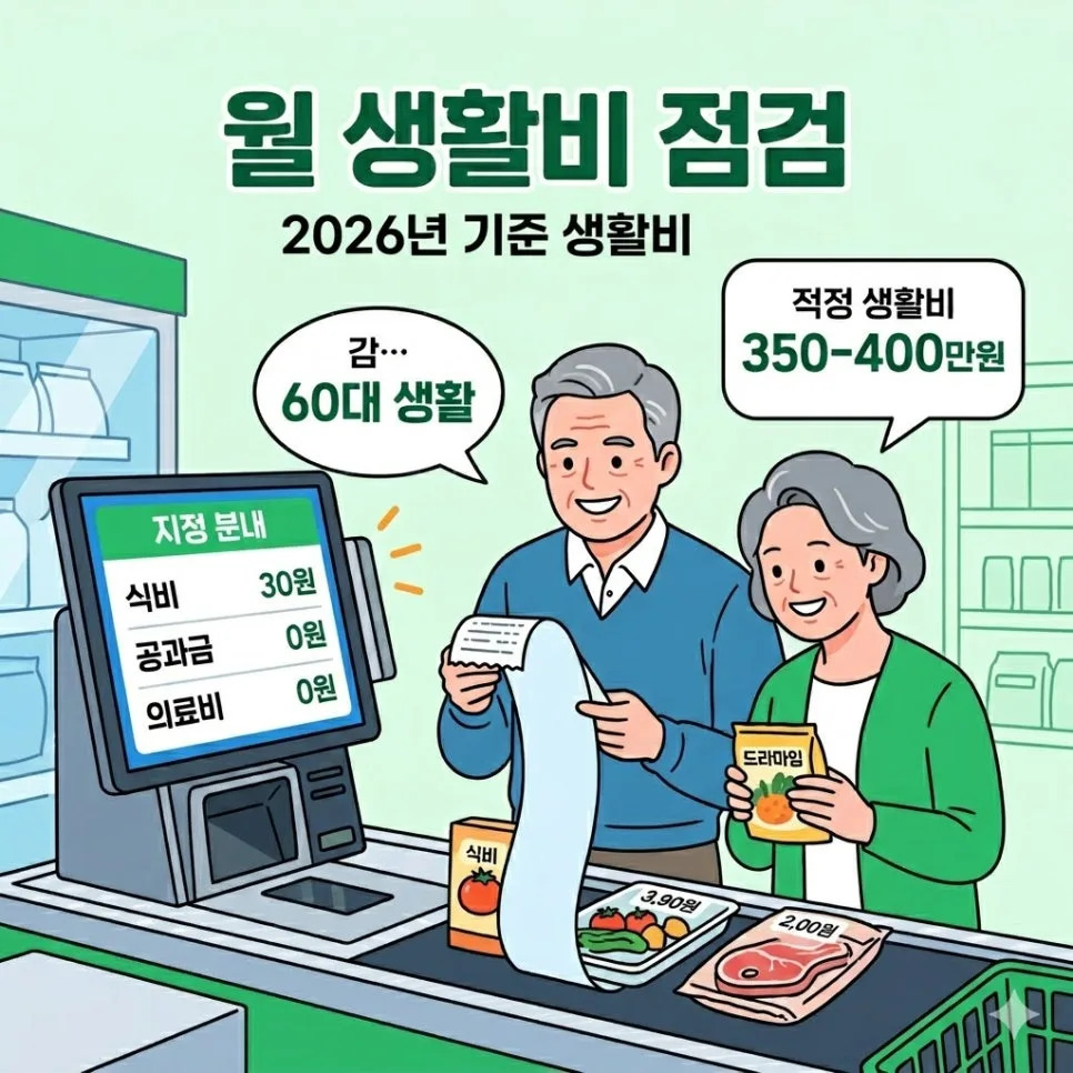 2026년 은퇴 생활비 계산법: 월 400만원으로 여유로운 노후 보내기 2