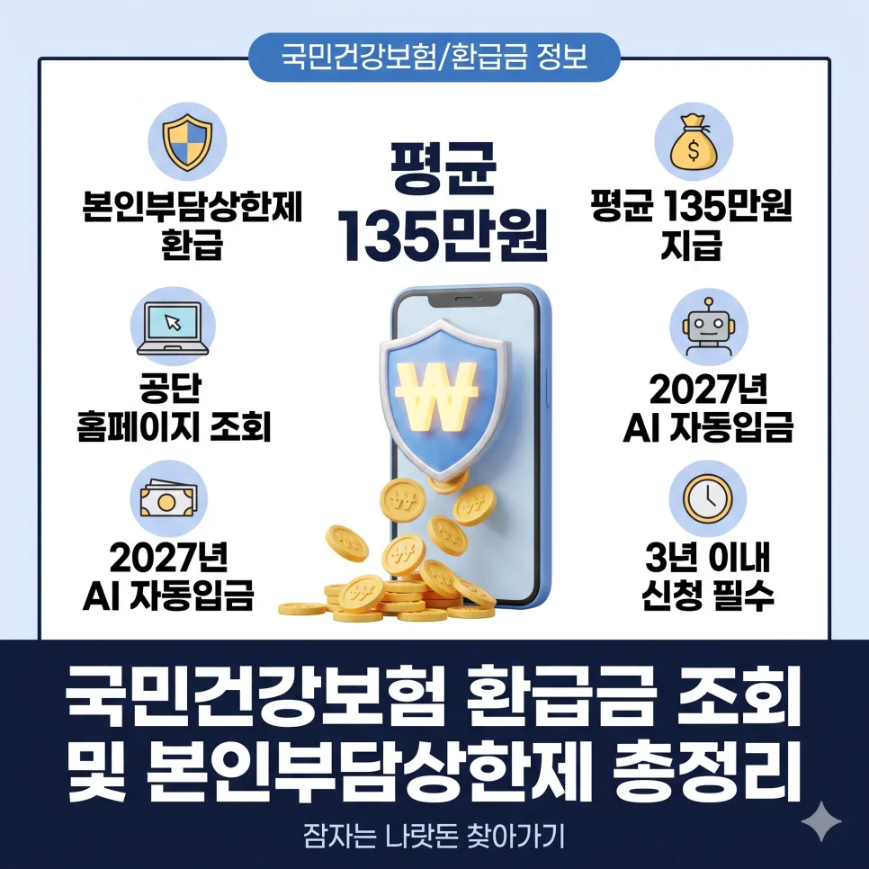 국민건강보험 환급금 2027년 자동 지급? 조회부터 신청까지 총정리