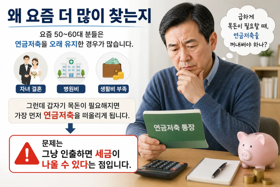연금저축 중도인출 2026: 5060세대 세금 줄이는 3가지 방법 2