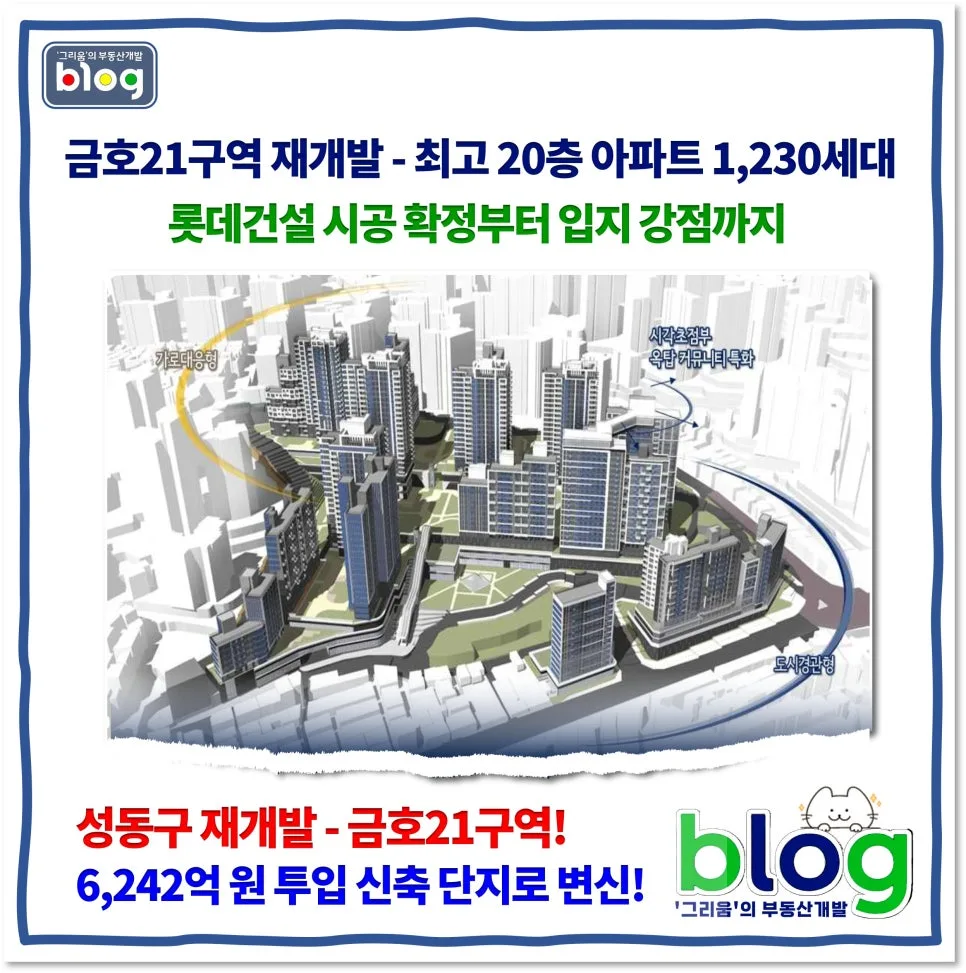 금호21구역 재개발 2026년 전망: 1,230세대 르엘 단지 분석