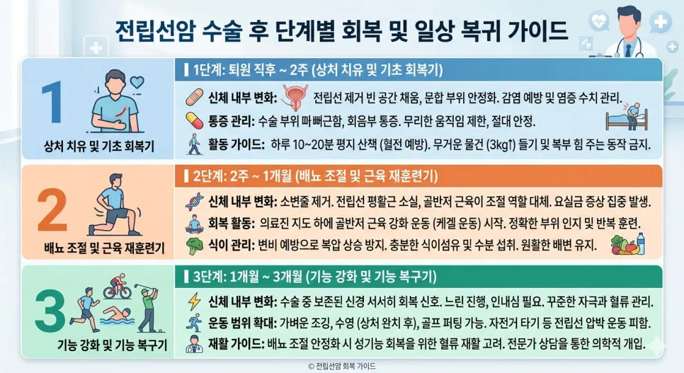 전립선암 수술 후 3개월 회복 로드맵 2026: 단계별 관리법 2
