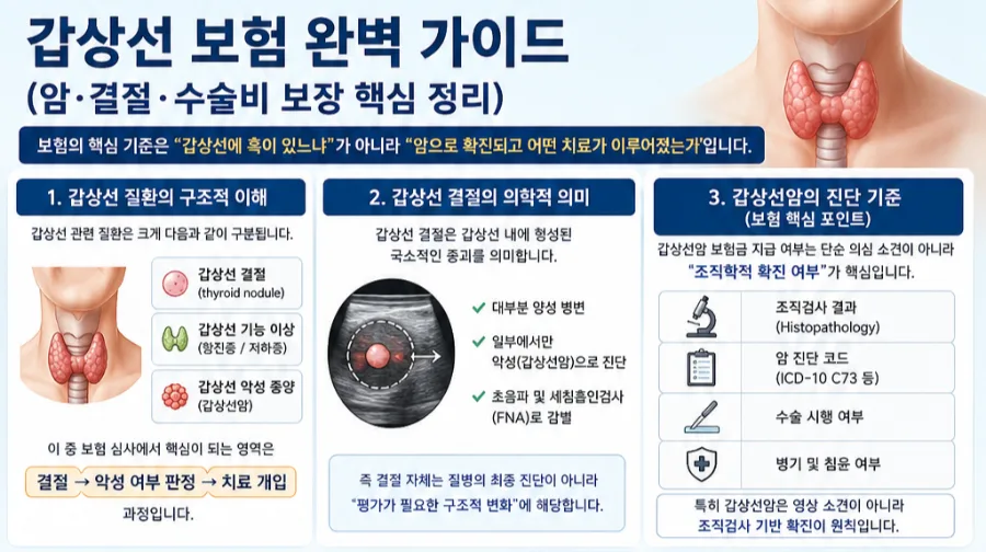 갑상선암 보험 보장 2026: 결절부터 수술까지 전문가 총정리