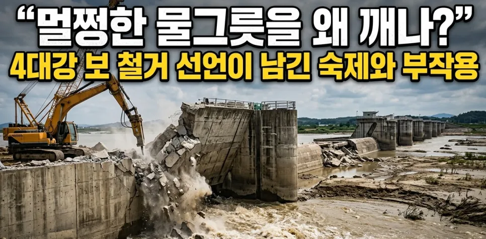 4대강 보 철거, 기후 위기 시대에 역행? 2026년 예상되는 부작용 총정리