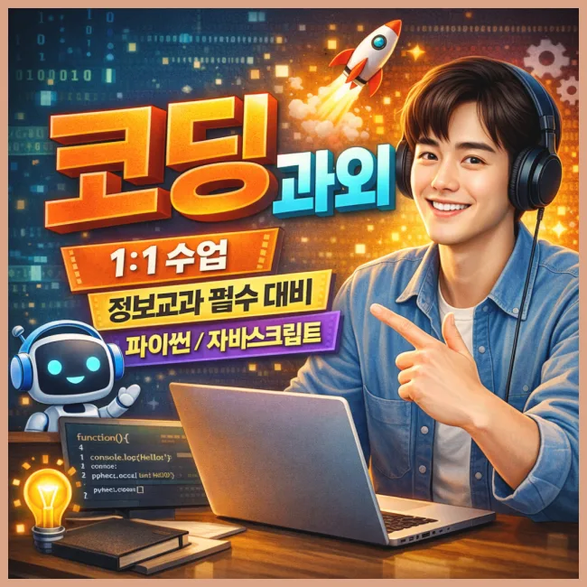 2026년 남영역 코딩 과외: 파이썬 실전 프로젝트 완전 정복