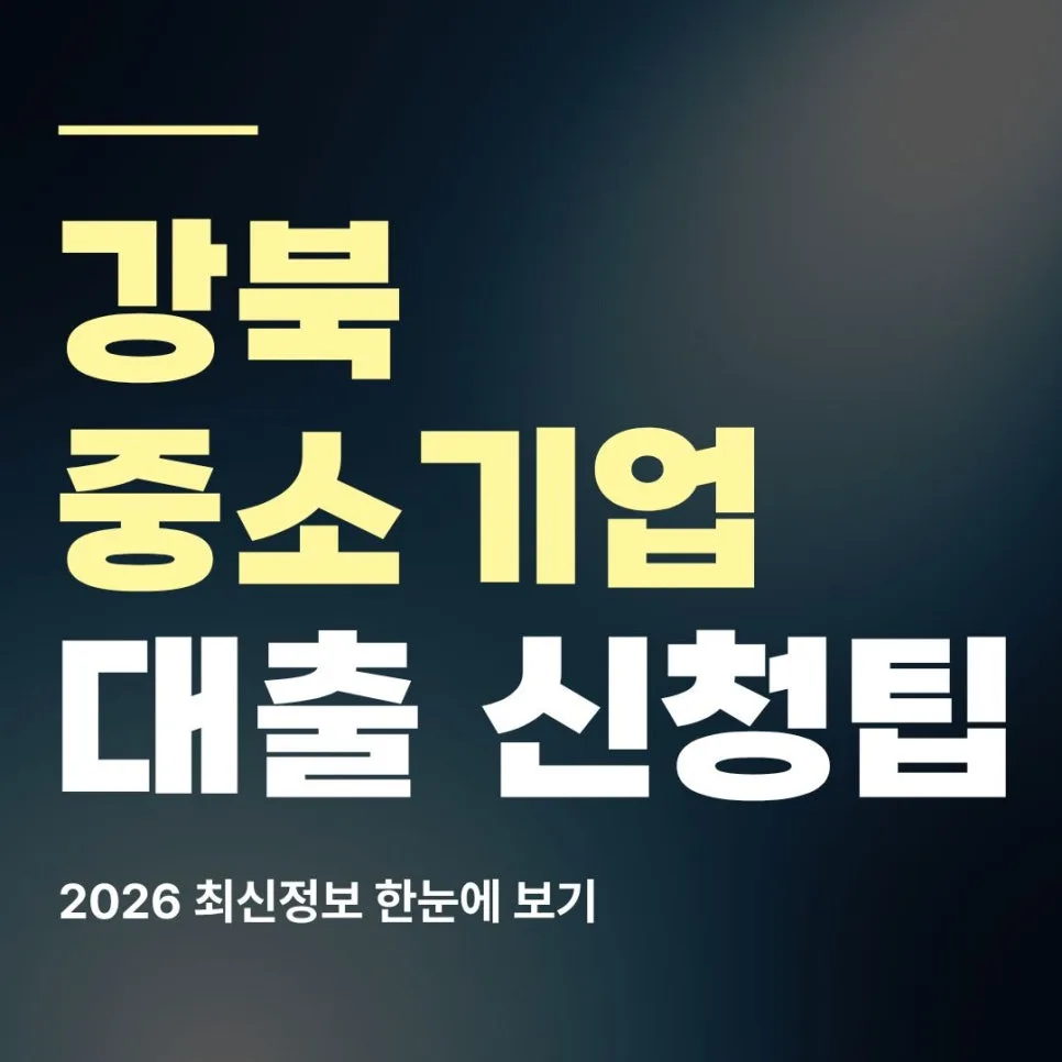 강북 중소기업 대출 2026: 정책자금 승인 전략 완벽 분석