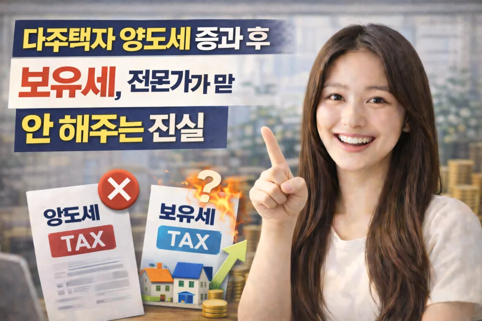 다주택자 보유세 진실 2026: 양도세 중과 후 세금 폭탄 피하는 법 — 비즈니스·경제 — ssisisi