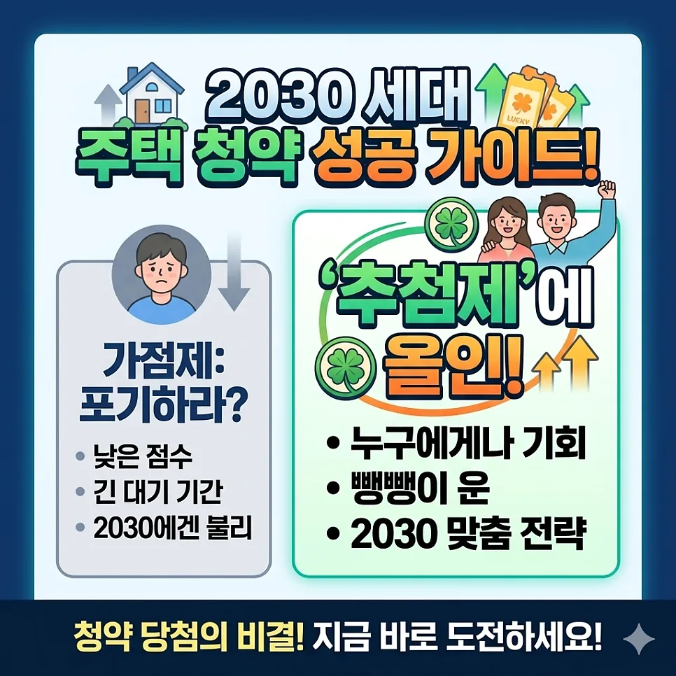 2026년 서울 신축 아파트, 2030 무주택자 추첨제 당첨 비법 공개