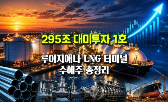 루이지애나 LNG 터미널 2026년 수혜주 전망: 295조 대미 투자 분석