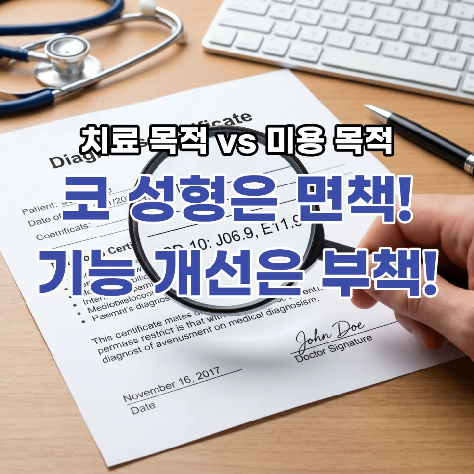 제주 비염 수술 실비 청구, 수술비 특약으로 60만원 이득 보는 법 2026 2